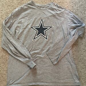 Dallas Cowboys Size Large Team Authentic Long Sleeve T-Shirt - Grey Fanatics